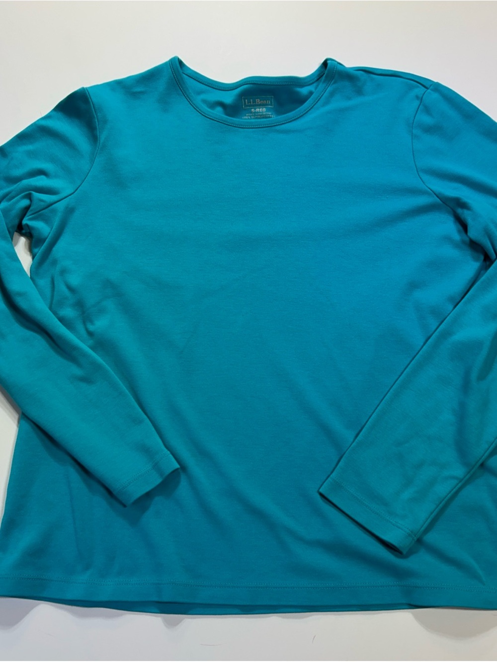 L.L. Bean 100% Supima Cotton Long-sleeve Shirt Top Women's Small Reg Pull Over